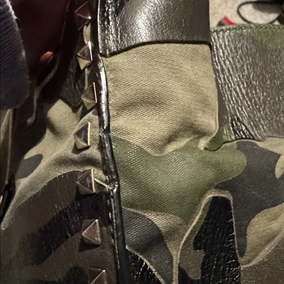 Valentino Camo Leather/Canvas Tote - Picture 12 of 16